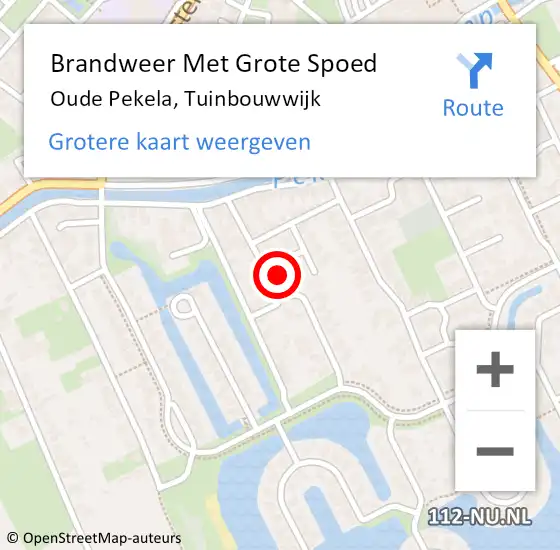 Locatie op kaart van de 112 melding: Brandweer Met Grote Spoed Naar Oude Pekela, Tuinbouwwijk op 22 maart 2022 15:01