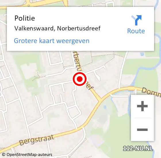 Locatie op kaart van de 112 melding: Politie Valkenswaard, Norbertusdreef op 22 maart 2022 15:37