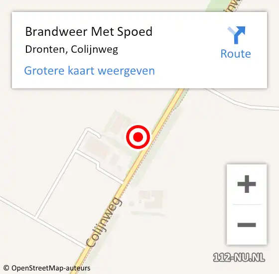 Locatie op kaart van de 112 melding: Brandweer Met Spoed Naar Dronten, Colijnweg op 22 maart 2022 15:43