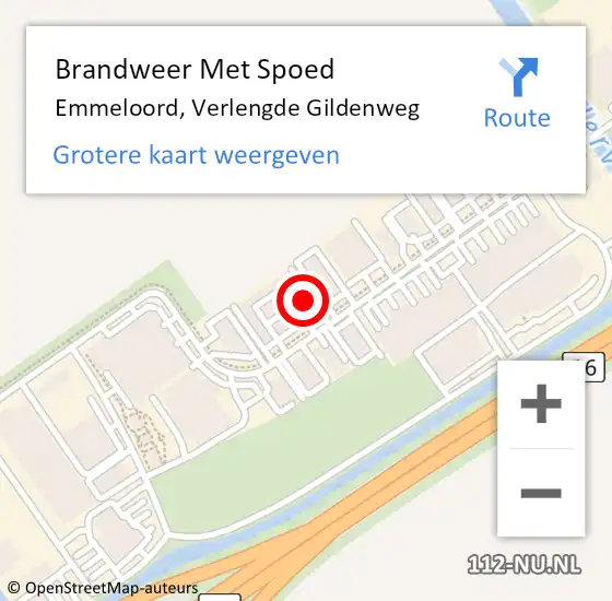 Locatie op kaart van de 112 melding: Brandweer Met Spoed Naar Emmeloord, Verlengde Gildenweg op 22 maart 2022 21:47