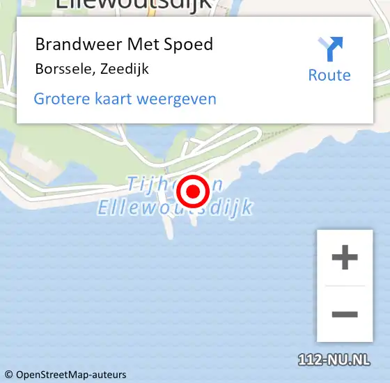 Locatie op kaart van de 112 melding: Brandweer Met Spoed Naar Borssele, Zeedijk op 23 maart 2022 15:30