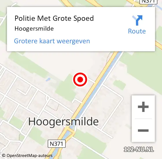 Locatie op kaart van de 112 melding: Politie Met Grote Spoed Naar Hoogersmilde op 23 maart 2022 15:35