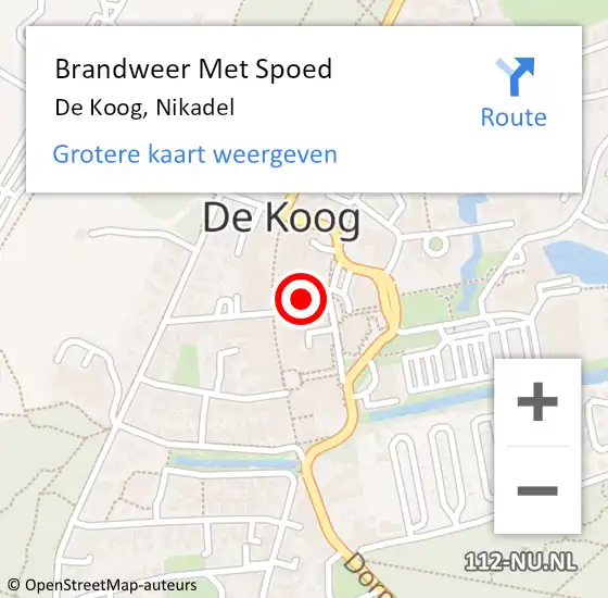 Locatie op kaart van de 112 melding: Brandweer Met Spoed Naar De Koog, Nikadel op 23 maart 2022 19:16