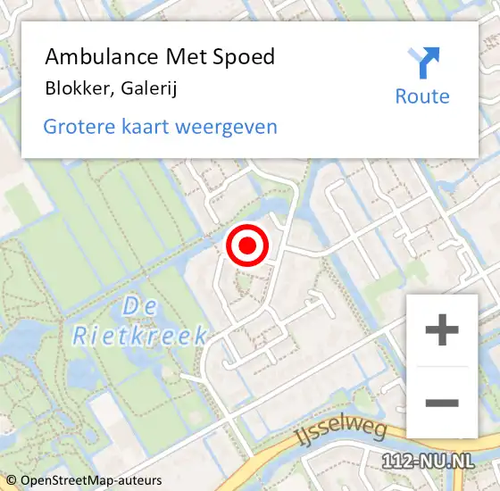 Locatie op kaart van de 112 melding: Ambulance Met Spoed Naar Blokker, Galerij op 23 maart 2022 19:47