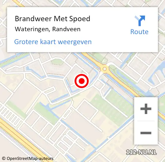 Locatie op kaart van de 112 melding: Brandweer Met Spoed Naar Wateringen, Randveen op 23 maart 2022 20:20