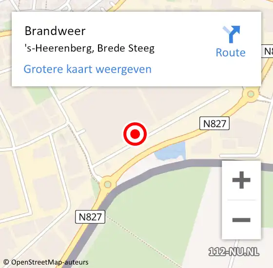 Locatie op kaart van de 112 melding: Brandweer 's-Heerenberg, Brede Steeg op 24 maart 2022 07:18