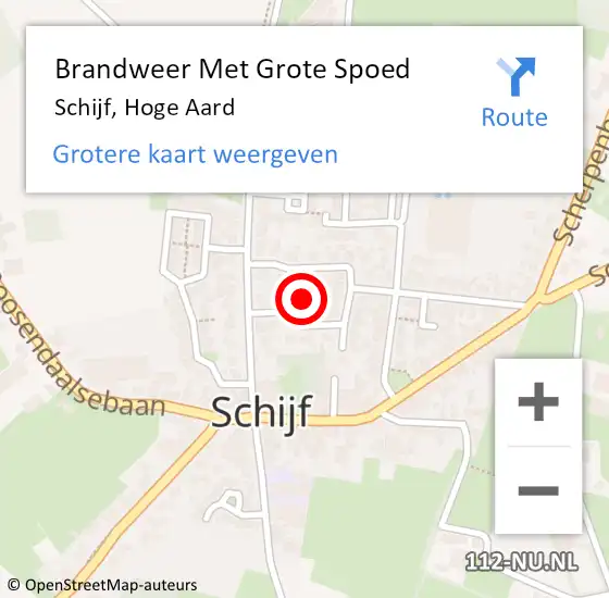 Locatie op kaart van de 112 melding: Brandweer Met Grote Spoed Naar Schijf, Hoge Aard op 24 maart 2022 09:41