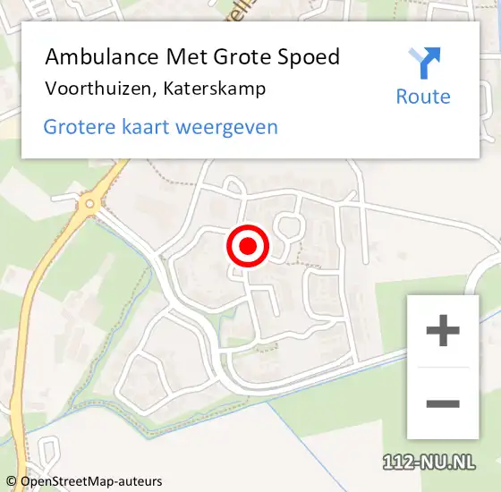 Locatie op kaart van de 112 melding: Ambulance Met Grote Spoed Naar Voorthuizen, Katerskamp op 24 maart 2022 14:07