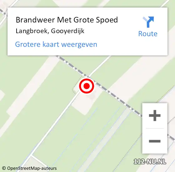 Locatie op kaart van de 112 melding: Brandweer Met Grote Spoed Naar Langbroek, Gooyerdijk op 24 maart 2022 15:48