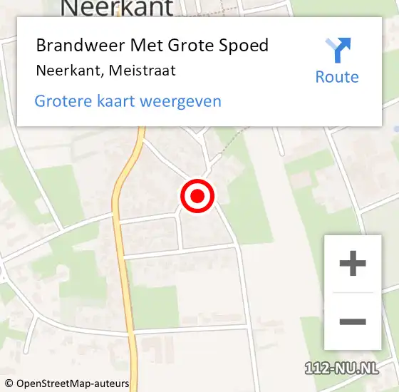 Locatie op kaart van de 112 melding: Brandweer Met Grote Spoed Naar Neerkant, Meistraat op 24 maart 2022 15:59