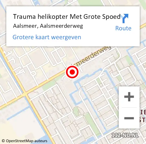 Locatie op kaart van de 112 melding: Trauma helikopter Met Grote Spoed Naar Aalsmeer, Aalsmeerderweg op 24 maart 2022 19:48