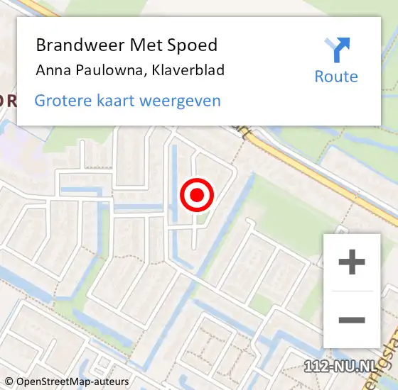 Locatie op kaart van de 112 melding: Brandweer Met Spoed Naar Anna Paulowna, Klaverblad op 25 maart 2022 12:20