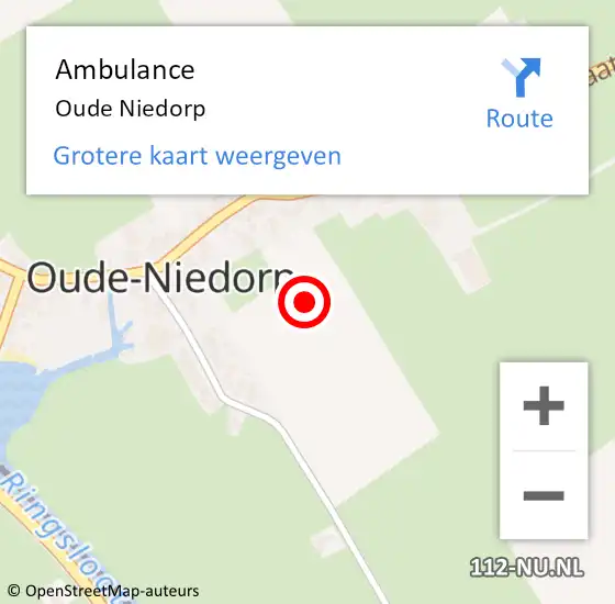 Locatie op kaart van de 112 melding: Ambulance Oude Niedorp op 25 maart 2022 13:45