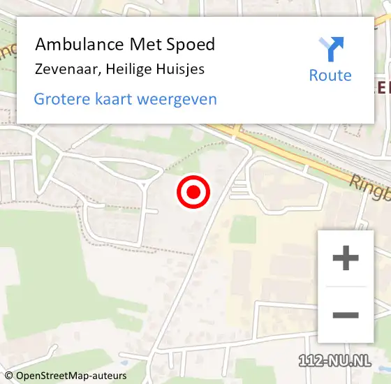 Locatie op kaart van de 112 melding: Ambulance Met Spoed Naar Zevenaar, Heilige Huisjes op 25 maart 2022 14:06