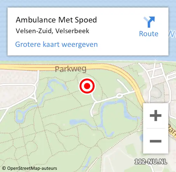 Locatie op kaart van de 112 melding: Ambulance Met Spoed Naar Velsen-Zuid, Velserbeek op 25 maart 2022 15:34