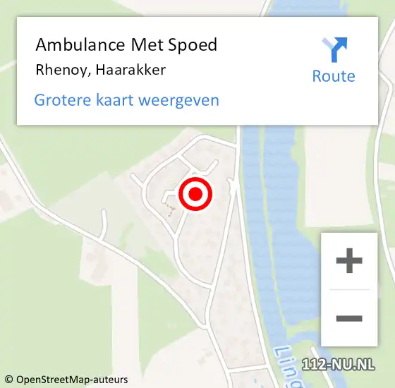 Locatie op kaart van de 112 melding: Ambulance Met Spoed Naar Rhenoy, Haarakker op 25 maart 2022 16:38