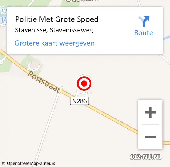 Locatie op kaart van de 112 melding: Politie Met Grote Spoed Naar Stavenisse, Stavenisseweg op 25 maart 2022 17:35