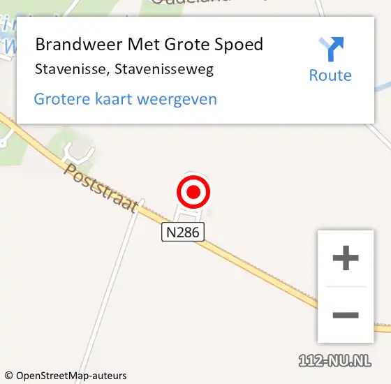 Locatie op kaart van de 112 melding: Brandweer Met Grote Spoed Naar Stavenisse, Stavenisseweg op 25 maart 2022 17:35