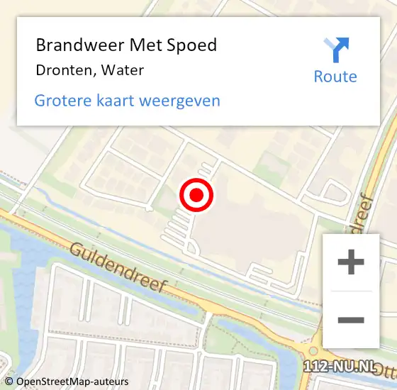 Locatie op kaart van de 112 melding: Brandweer Met Spoed Naar Dronten, Water op 12 juli 2014 08:00