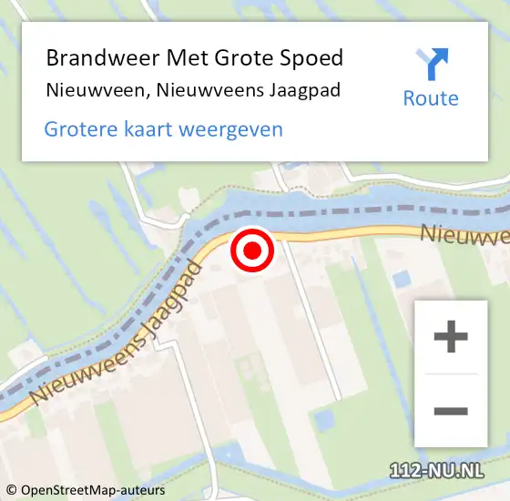 Locatie op kaart van de 112 melding: Brandweer Met Grote Spoed Naar Nieuwveen, Nieuwveens Jaagpad op 25 maart 2022 18:23