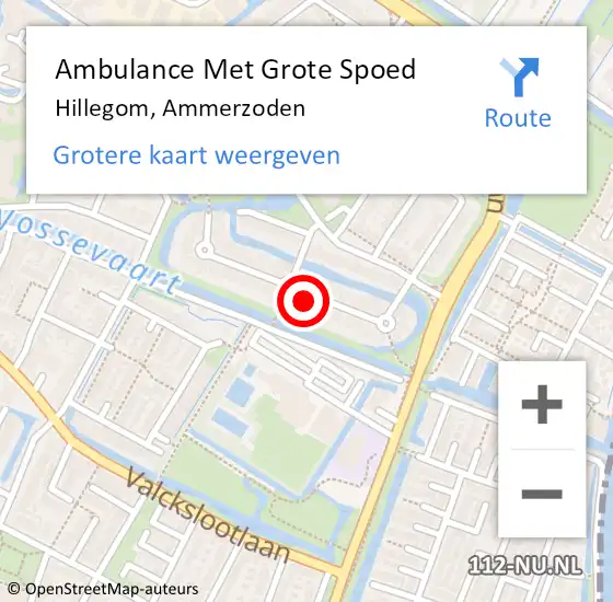 Locatie op kaart van de 112 melding: Ambulance Met Grote Spoed Naar Hillegom, Ammerzoden op 26 maart 2022 06:34