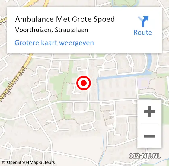 Locatie op kaart van de 112 melding: Ambulance Met Grote Spoed Naar Voorthuizen, Strausslaan op 26 maart 2022 14:26