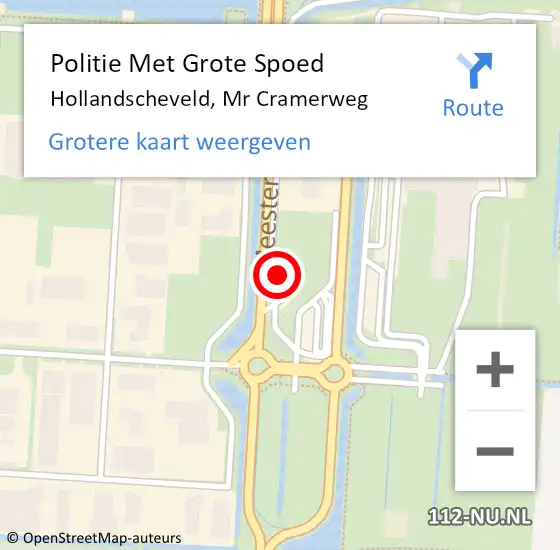 Locatie op kaart van de 112 melding: Politie Met Grote Spoed Naar Hollandscheveld, Mr Cramerweg op 26 maart 2022 14:44