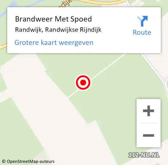 Locatie op kaart van de 112 melding: Brandweer Met Spoed Naar Randwijk, Randwijkse Rijndijk op 26 maart 2022 19:49