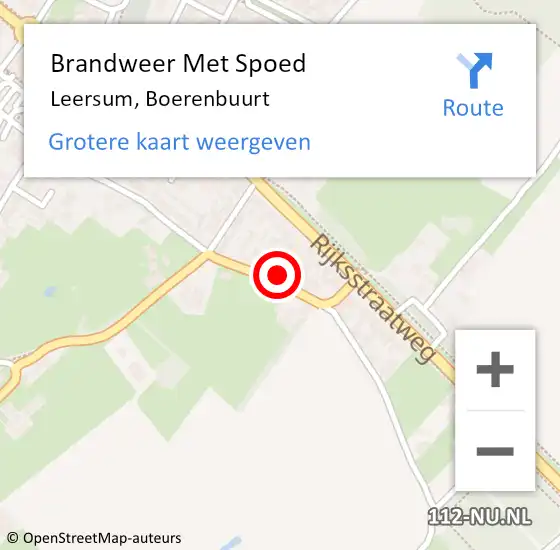 Locatie op kaart van de 112 melding: Brandweer Met Spoed Naar Leersum, Boerenbuurt op 26 maart 2022 22:26