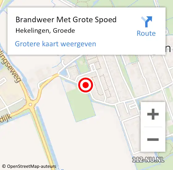 Locatie op kaart van de 112 melding: Brandweer Met Grote Spoed Naar Hekelingen, Groede op 26 maart 2022 23:37