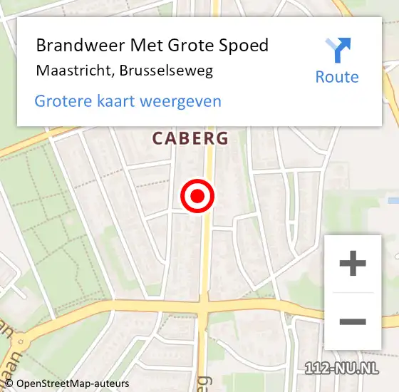Locatie op kaart van de 112 melding: Brandweer Met Grote Spoed Naar Maastricht, Brusselseweg op 27 maart 2022 04:05
