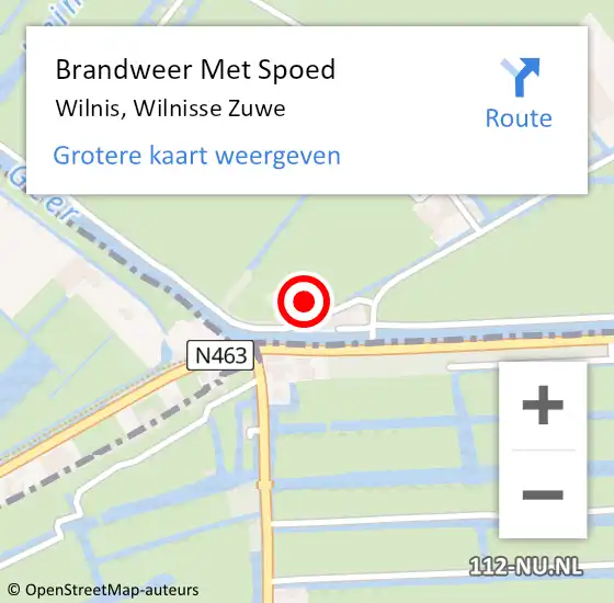 Locatie op kaart van de 112 melding: Brandweer Met Spoed Naar Wilnis, Wilnisse Zuwe op 27 maart 2022 13:33