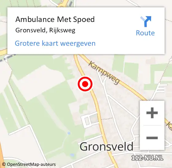 Locatie op kaart van de 112 melding: Ambulance Met Spoed Naar Gronsveld, Rijksweg op 12 juli 2014 11:49