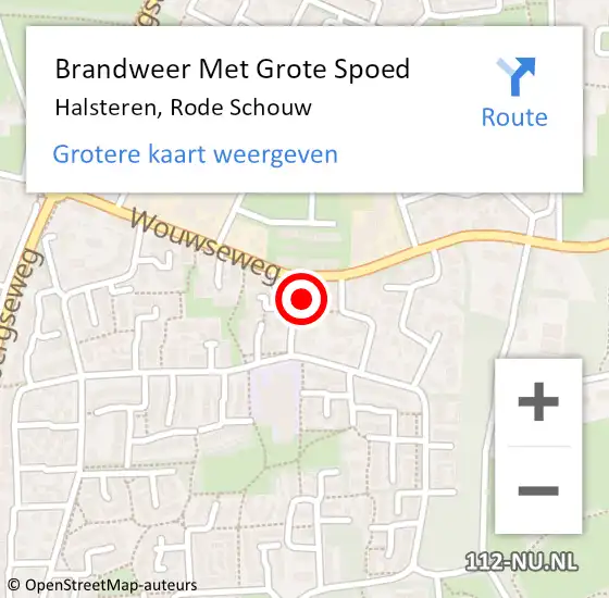 Locatie op kaart van de 112 melding: Brandweer Met Grote Spoed Naar Halsteren, Rode Schouw op 27 maart 2022 18:39