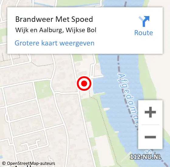 Locatie op kaart van de 112 melding: Brandweer Met Spoed Naar Wijk en Aalburg, Wijkse Bol op 27 maart 2022 19:25