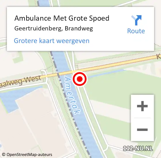 Locatie op kaart van de 112 melding: Ambulance Met Grote Spoed Naar Geertruidenberg, Brandweg op 27 maart 2022 21:09