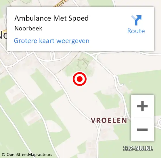 Locatie op kaart van de 112 melding: Ambulance Met Spoed Naar Noorbeek op 12 juli 2014 13:02