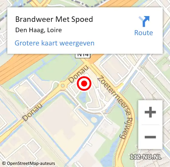 Locatie op kaart van de 112 melding: Brandweer Met Spoed Naar Den Haag, Loire op 28 maart 2022 12:49