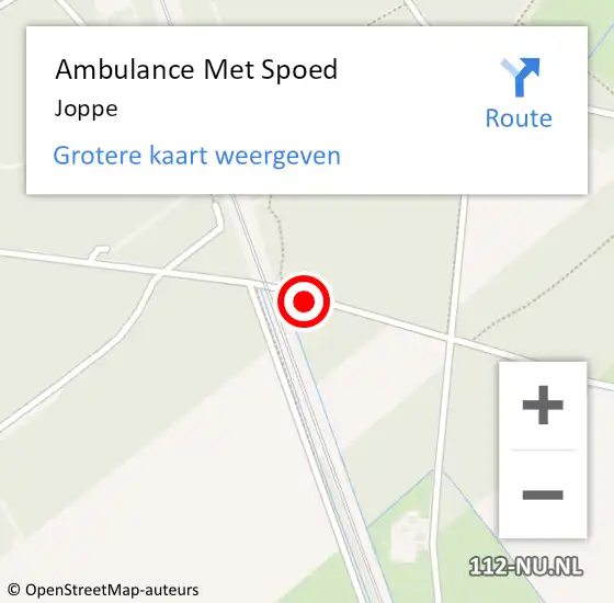 Locatie op kaart van de 112 melding: Ambulance Met Spoed Naar Joppe op 28 maart 2022 12:58