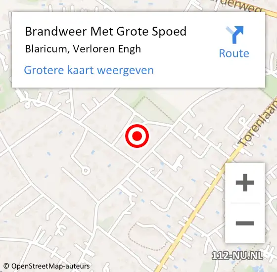 Locatie op kaart van de 112 melding: Brandweer Met Grote Spoed Naar Blaricum, Verloren Engh op 28 maart 2022 14:23