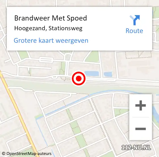 Locatie op kaart van de 112 melding: Brandweer Met Spoed Naar Hoogezand, Stationsweg op 12 juli 2014 14:17
