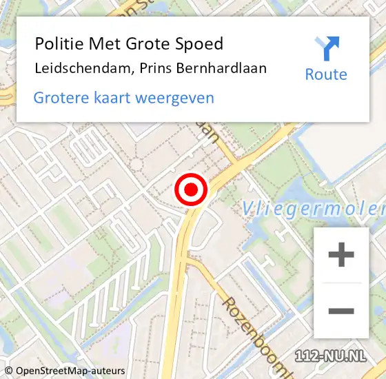 Locatie op kaart van de 112 melding: Politie Met Grote Spoed Naar Leidschendam, Prins Bernhardlaan op 28 maart 2022 17:01