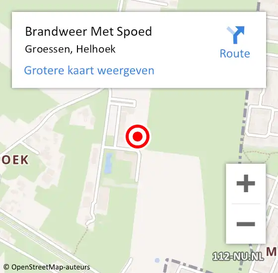 Locatie op kaart van de 112 melding: Brandweer Met Spoed Naar Groessen, Helhoek op 28 maart 2022 17:04