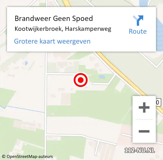 Locatie op kaart van de 112 melding: Brandweer Geen Spoed Naar Kootwijkerbroek, Harskamperweg op 28 maart 2022 19:07