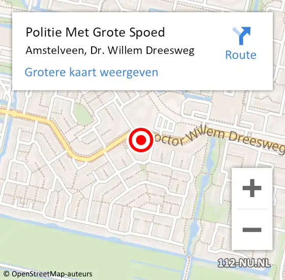 Locatie op kaart van de 112 melding: Politie Met Grote Spoed Naar Amstelveen, Dr. Willem Dreesweg op 28 maart 2022 22:20