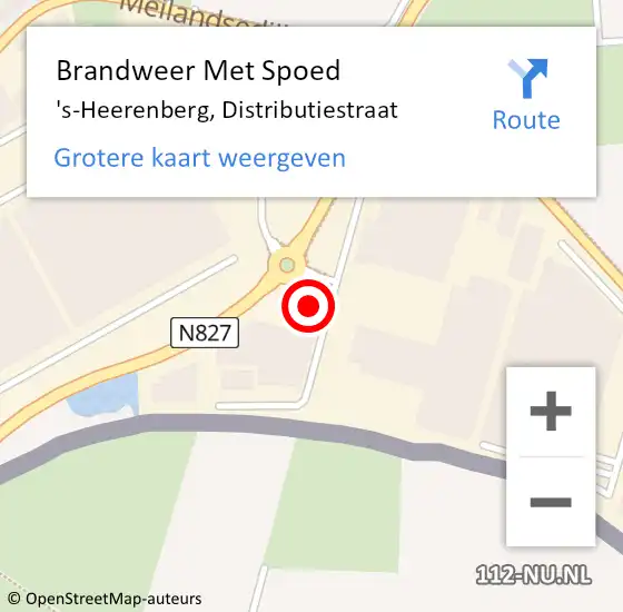 Locatie op kaart van de 112 melding: Brandweer Met Spoed Naar 's-Heerenberg, Distributiestraat op 28 maart 2022 22:56