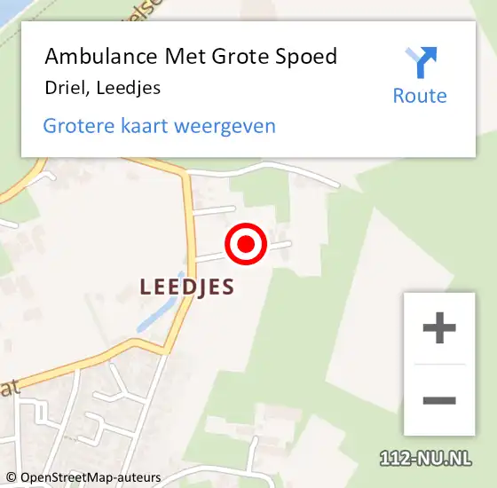 Locatie op kaart van de 112 melding: Ambulance Met Grote Spoed Naar Driel, Leedjes op 29 maart 2022 14:19