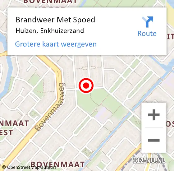 Locatie op kaart van de 112 melding: Brandweer Met Spoed Naar Huizen, Enkhuizerzand op 29 maart 2022 15:51