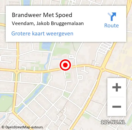 Locatie op kaart van de 112 melding: Brandweer Met Spoed Naar Veendam, Jakob Bruggemalaan op 29 maart 2022 17:13