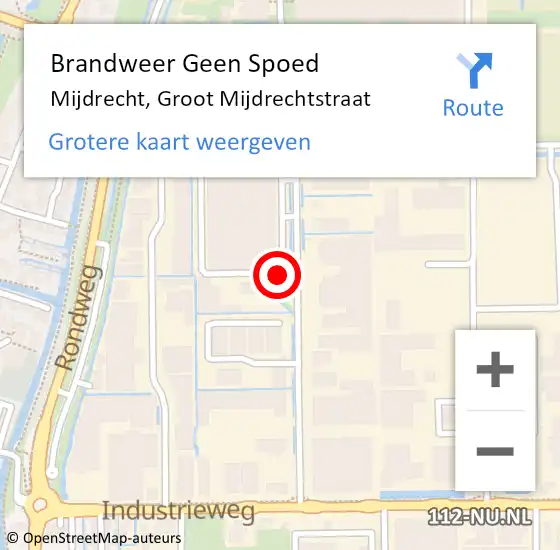 Locatie op kaart van de 112 melding: Brandweer Geen Spoed Naar Mijdrecht, Groot Mijdrechtstraat op 29 maart 2022 20:09